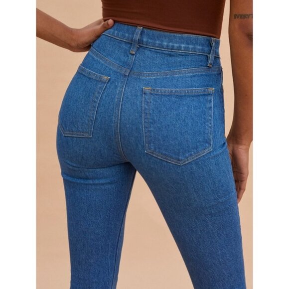 REFORMATION Cindy Bootleg / Peyton Flare Wide Leg Jeans La Jolla Blue 24 - Picture 3 of 11